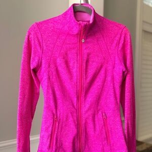 Lululemon Define Jacket Size 6 Pink Heathered Luon Zip Yoga Fit